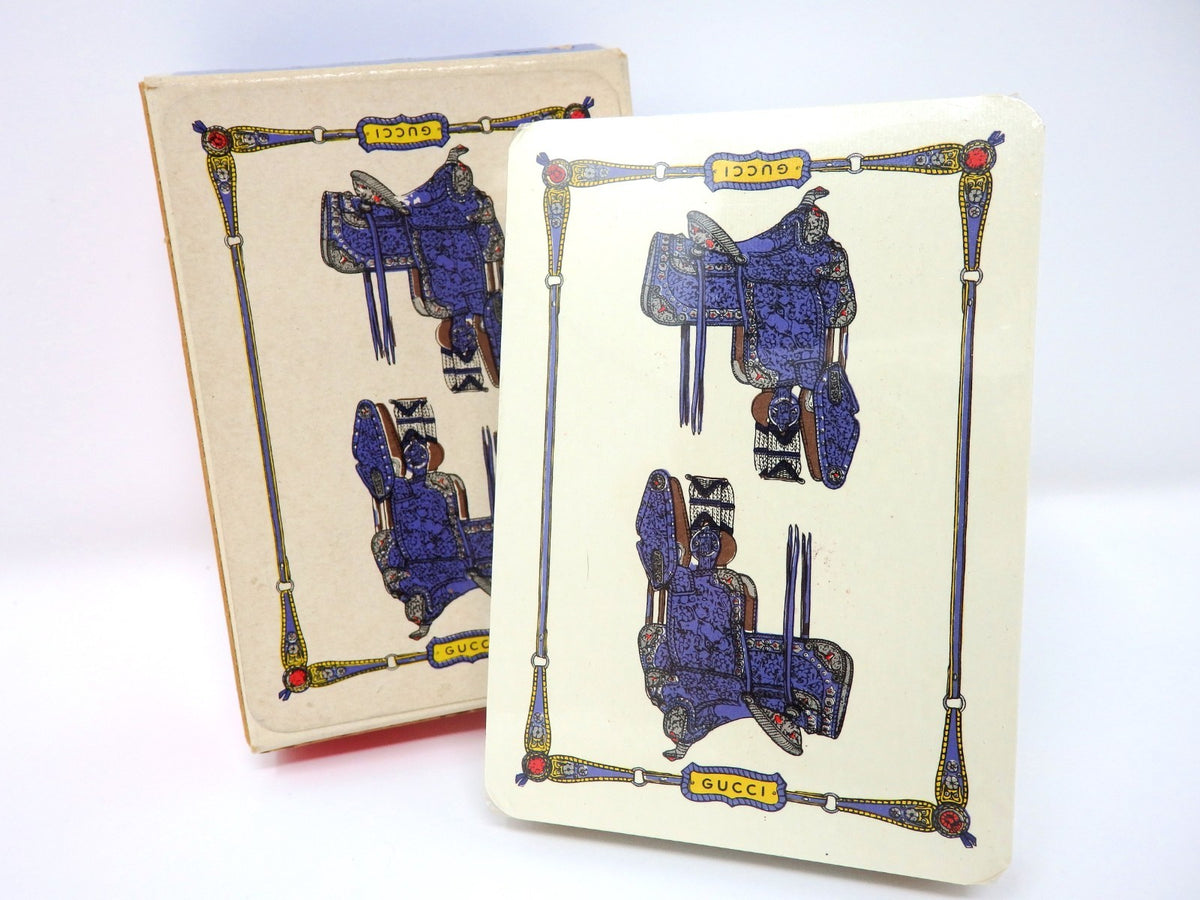 GUCCI Playing Cards 1deck Vintage Game Authentic Classic Horse saddle SEALED BOX