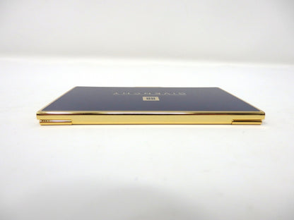 GIVENCHY Logo Card Case Holder Metal Navy × Gold with Box Unused Mint Classic