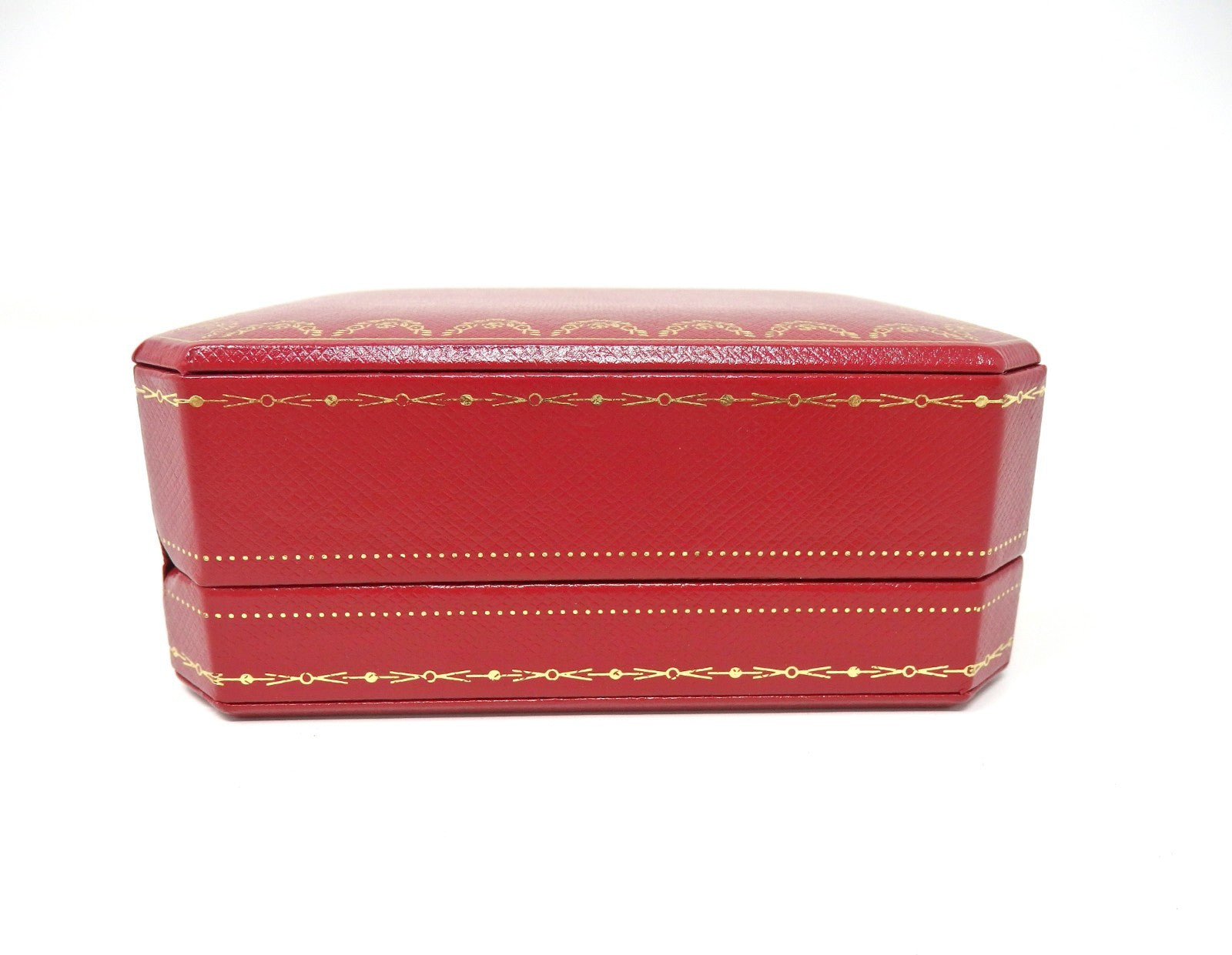 Cartier Double Wedding Band Pair Ring Presentation Box Red Empty w/ 2 Holders