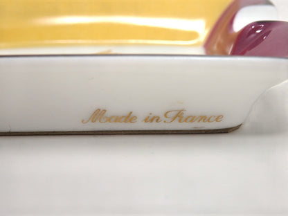 HERMES Mini Ashtray Set 4 Plate Change Tray Bird Pattern Porcelain Interior Box