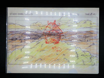 Studio Ghibli TOTORO Set of 2 Clear File A4 Art Cel Layout Exhibition Limited