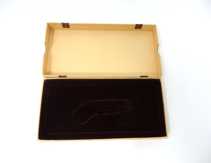 GUCCI Vintage GG Interlocking Gold Twist Motif Key Chain Holder Ring Charm Boxed