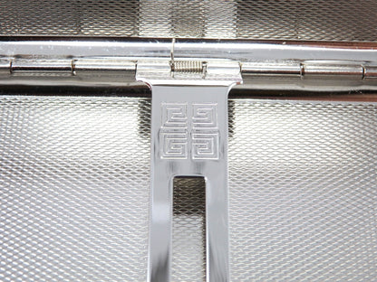 GIVENCHY Logo 4G Vintage Cigarette Holder Card Case Silver Color Beautiful Rare!