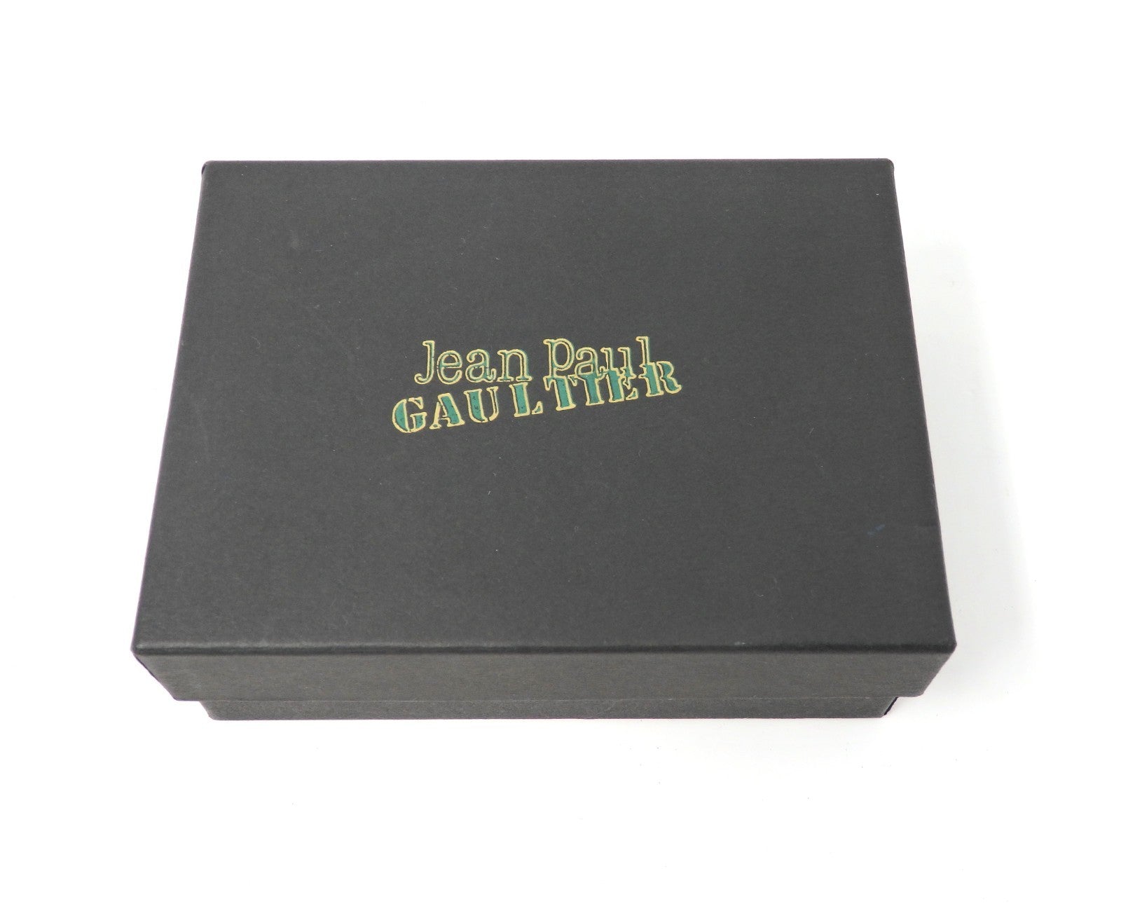 Jean Paul Gaultier Cigarette Case Black Croc Embossed Leather w/ Box Pouch RARE!