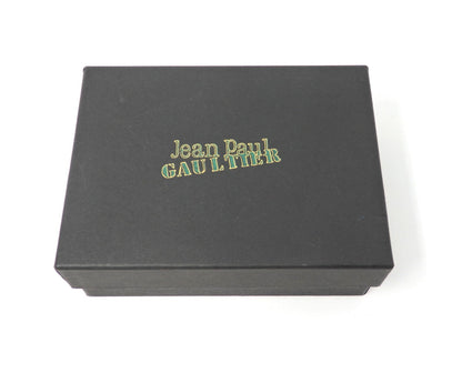 Jean Paul Gaultier Cigarette Case Black Croc Embossed Leather w/ Box Pouch RARE!
