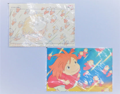 Studio Ghibli PONYO W/ Postcard Original Picture Art Cel Layout Exhibition Mint