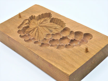 WAGASHI Kashigata Japanese Sweets Wooden Mold Grape Vintage Pastry Cake Rare #1