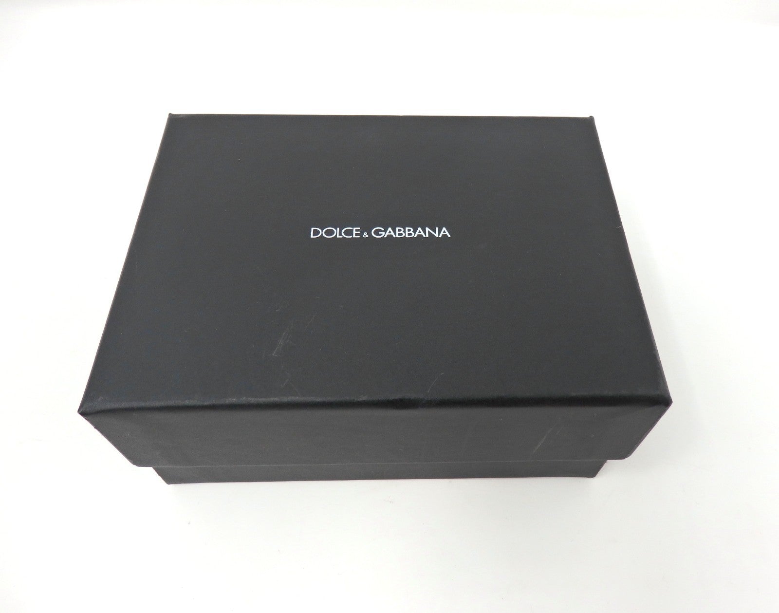 Dolce & Gabbana DG Logo Black Leather Cigarette Case Gold Tone Box Card Rare JPN