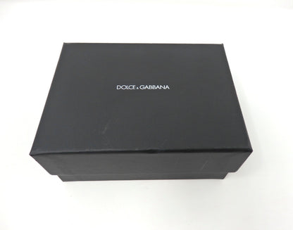 Dolce & Gabbana DG Logo Black Leather Cigarette Case Gold Tone Box Card Rare JPN