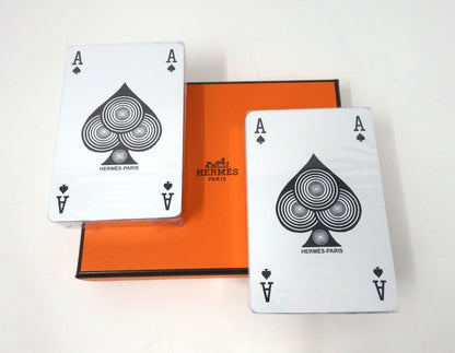 HERMES 2 Deck of Playing Cards Game Lithography Ecestor Horse Auth Sealed Gift