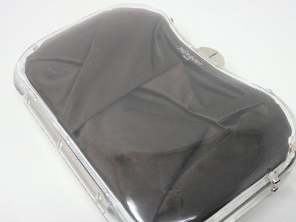 Yves Saint Laurent YSL Rive Gauche Vintage Plexiglass Clutch Bag Brown w/Tag