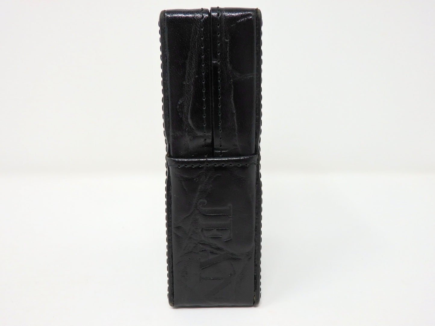 Jean Paul Gaultier Cigarette Case Black Croc Embossed Leather w/ Box Pouch RARE!