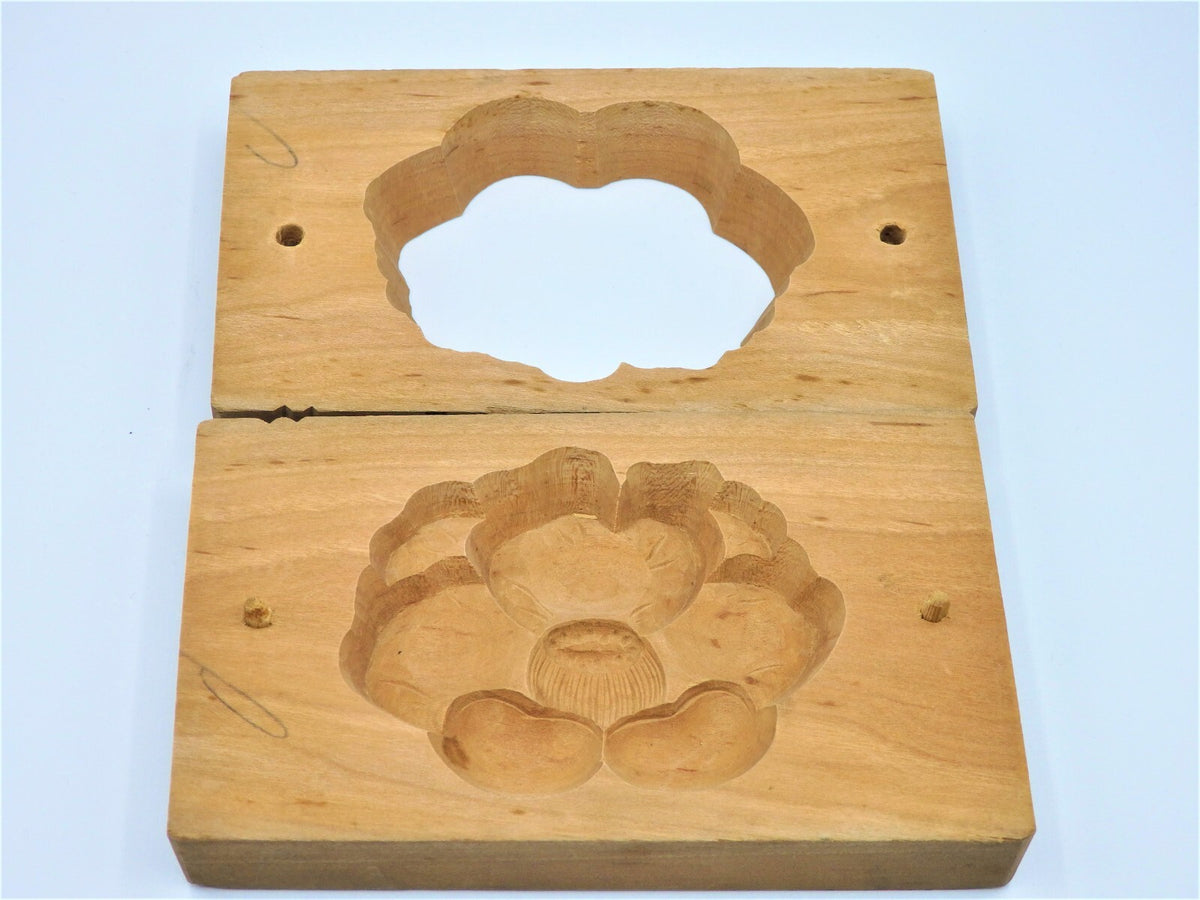 Set of 5 WAGASHI Kashigata Japanese Sweets Pastry Cake Wooden Mold Rare Design