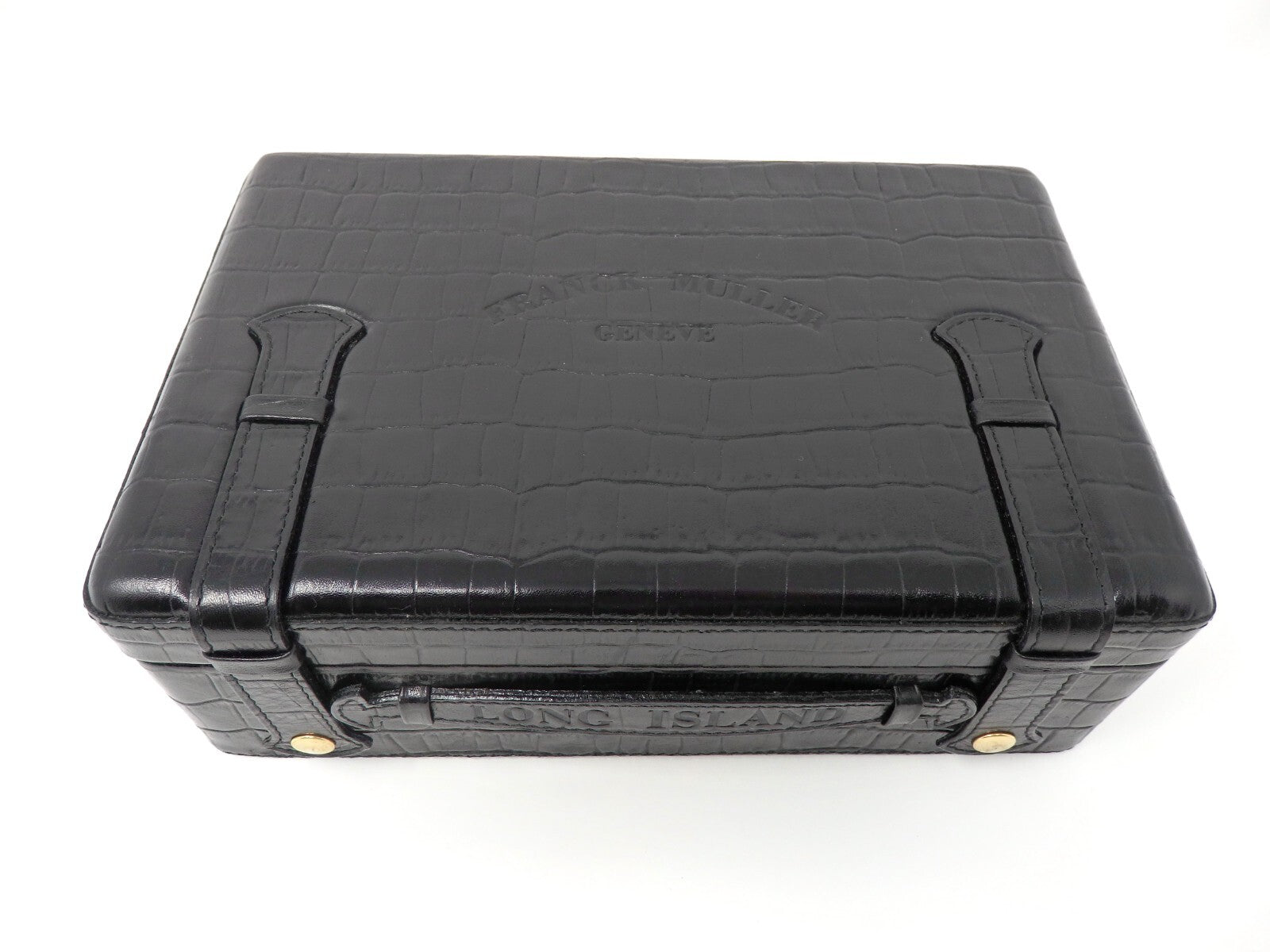 Franck Muller Empty Watch Storage Box Crocodile Embossed w/ Certificate Case
