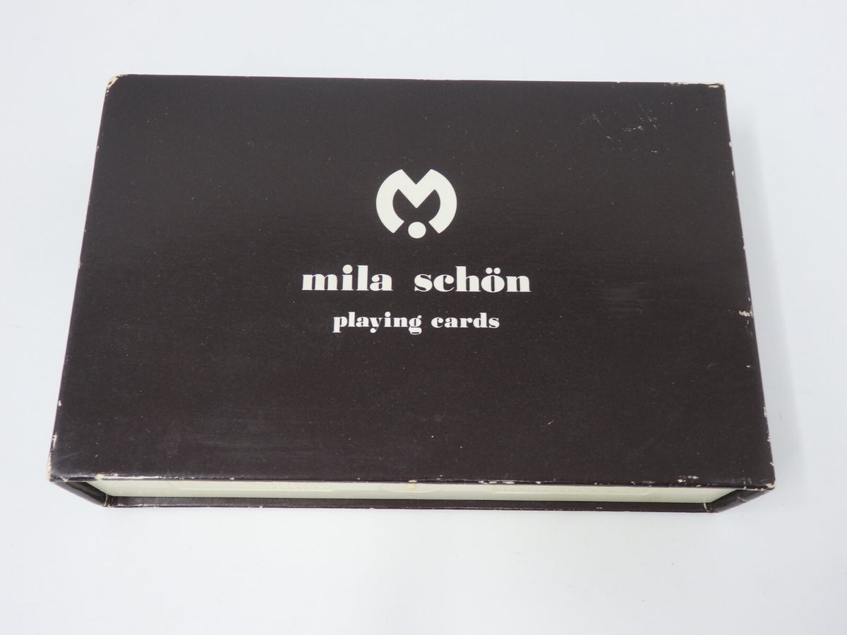mila schon 2 Deck Playing Cards Sealed Vintage Poker Game Auth Classic Box Rare