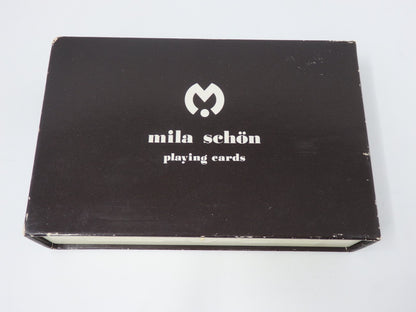 mila schon 2 Deck Playing Cards Sealed Vintage Poker Game Auth Classic Box Rare