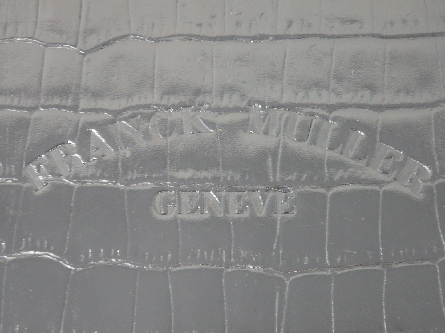 Franck Muller Empty Watch Storage Box Crocodile Embossed w/ Certificate Case