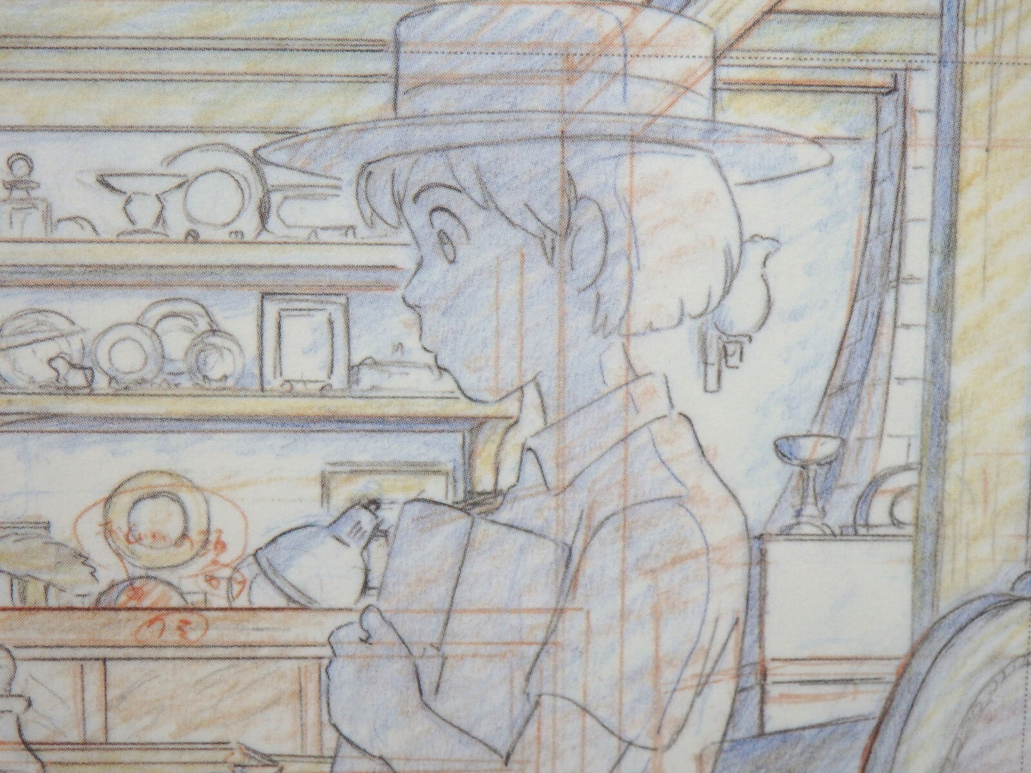 Studio Ghibli Whisper of the Heart W/ Postcard Original Picture Art Cel Layout