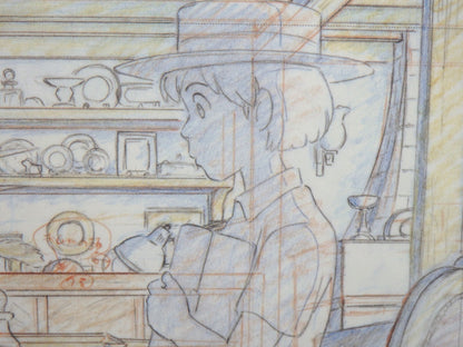 Studio Ghibli Whisper of the Heart W/ Postcard Original Picture Art Cel Layout