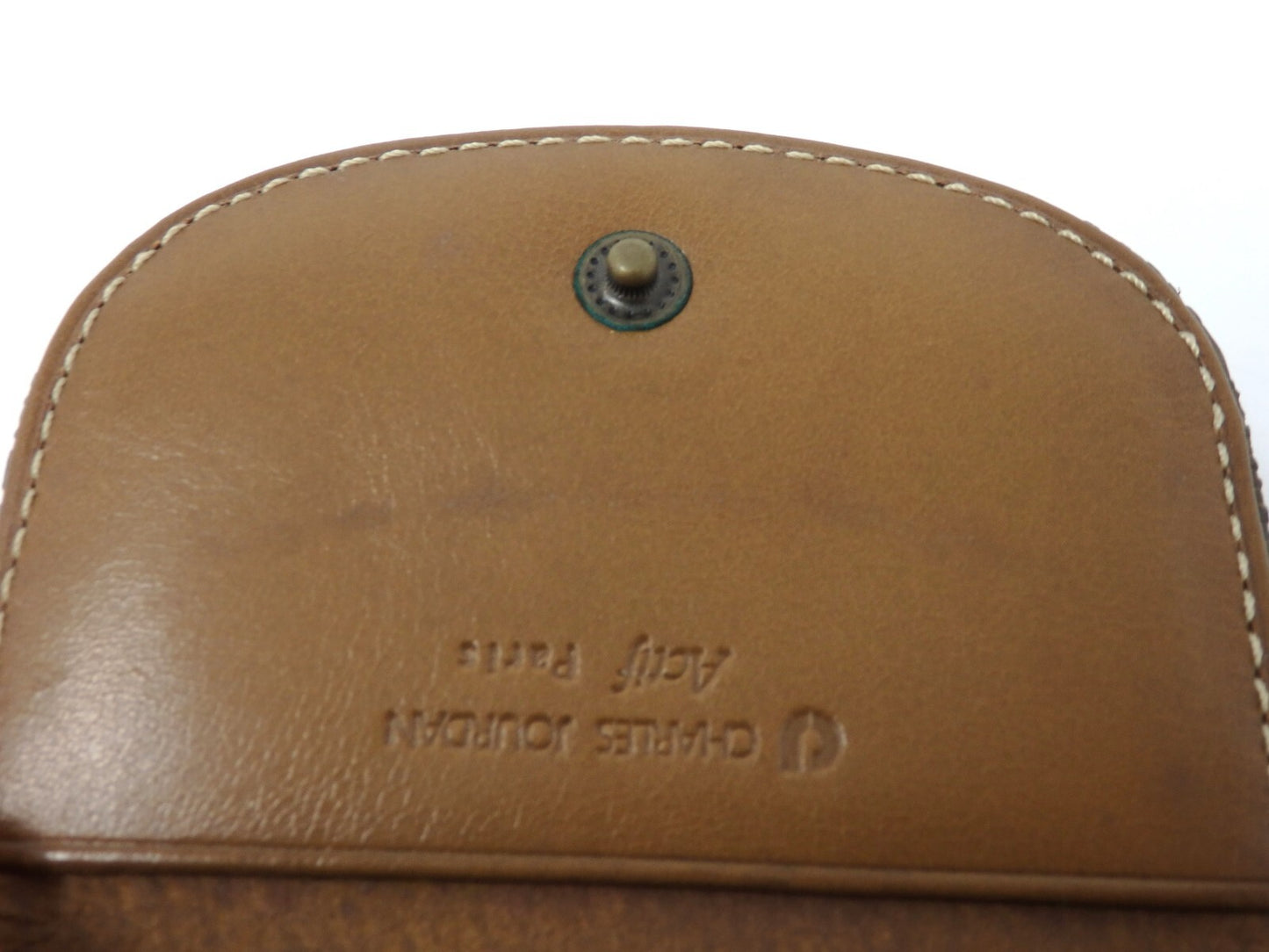 Set of 2 Vintage CHARLES JOURDAN Actif Paris Leather Cigarette & Coin Case MINT