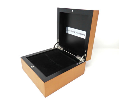 OFFICINE PANERAI Watch Box Case Storage Wood Empty Genuine Belt Booklets Bezel