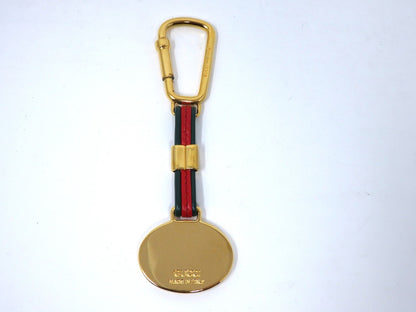 GUCCI Vintage Sherry Line Interlocking G Logo Keychain Holder Ring Charm Boxed