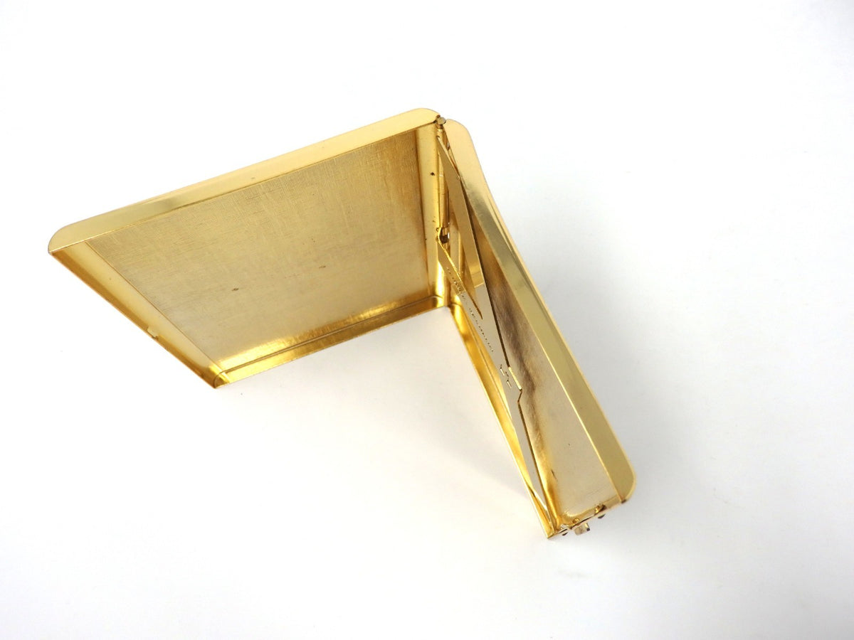 Emanuel Ungaro Cigarette Holder Card Case Metal Black Gold Classic Simple Rare