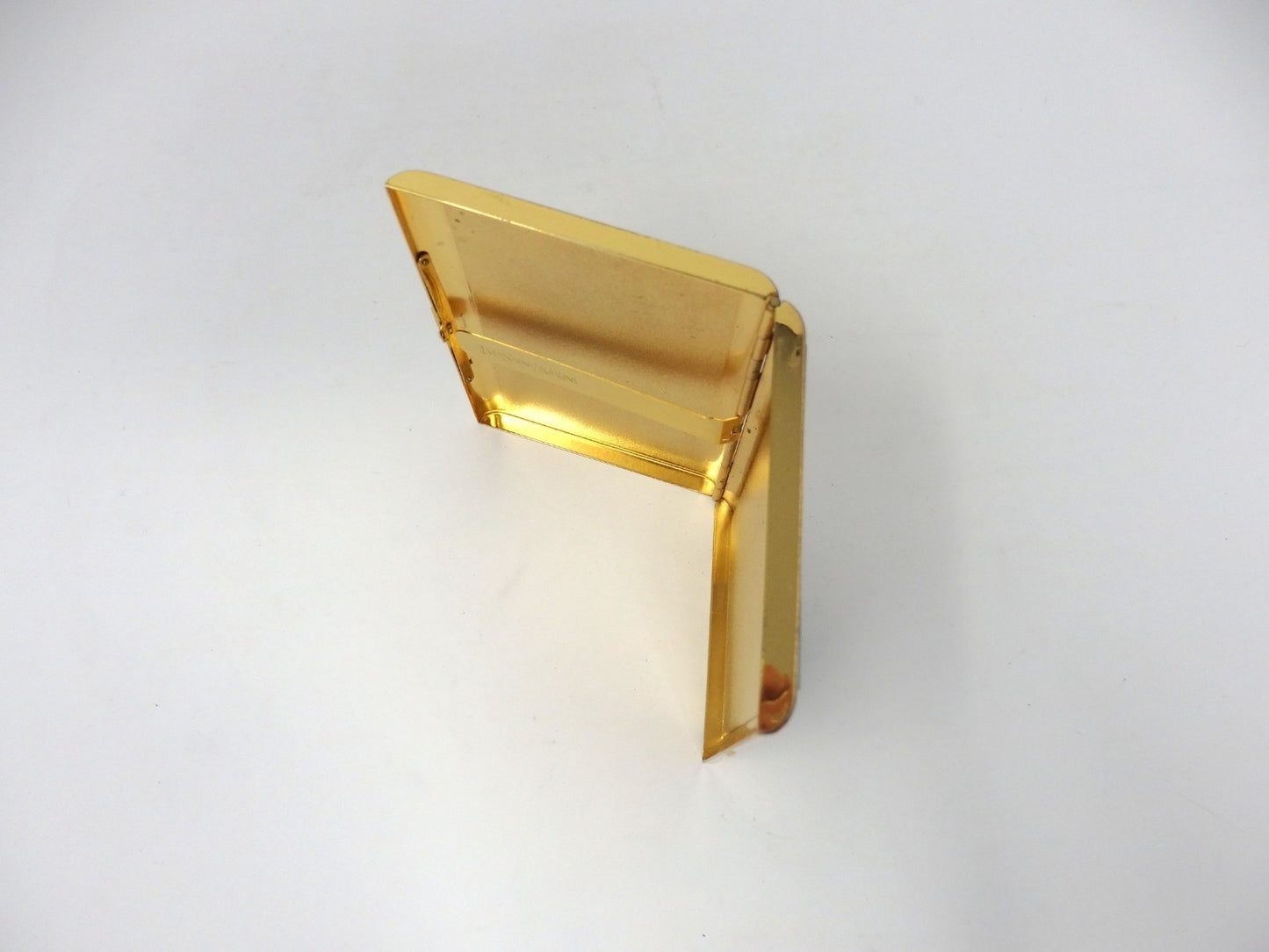 YVES SAINT LAURENT YSL Logo Vintage Cigarette Holder Card Case Gold Black Gray