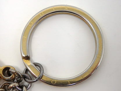 LOUIS VUITTON Porte Cles Looping Flower Bag Charm Key Ring Chain Pink Green Box