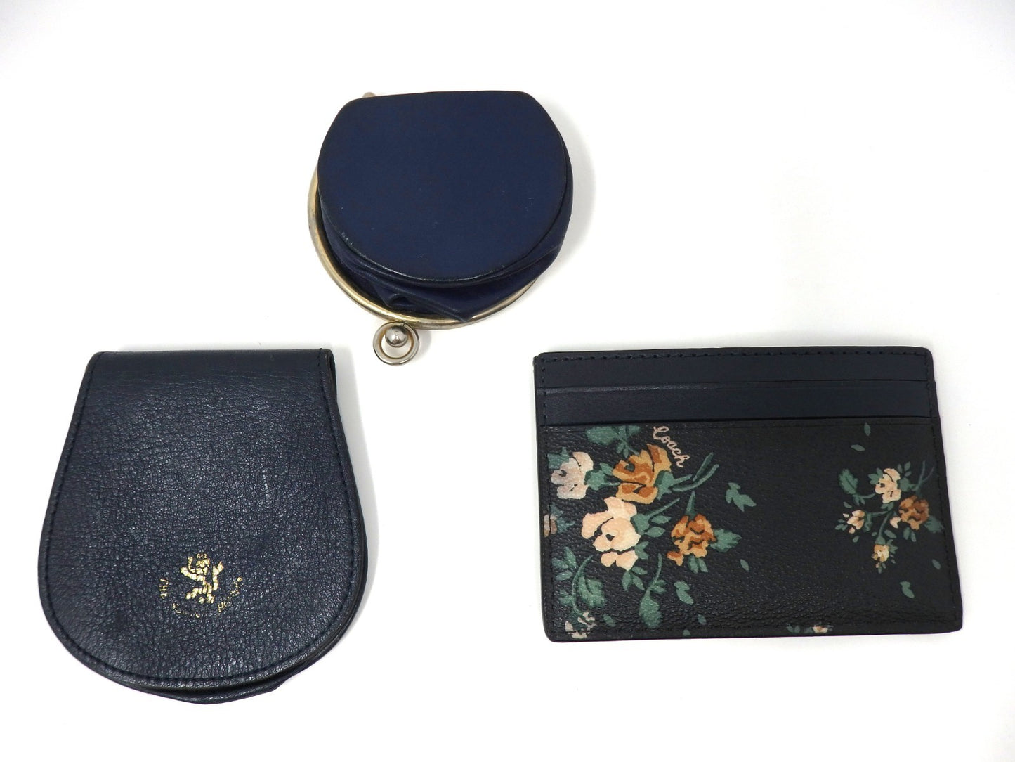 Vintage Christian Dior Coin Purse + Coach 91789 Card Case + Scotch House Lot 3pc