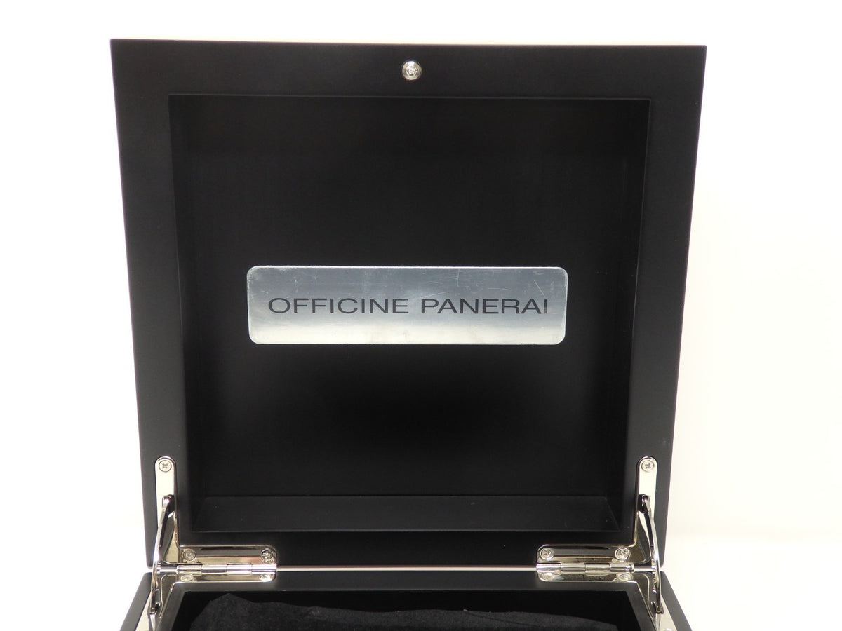 OFFICINE PANERAI Watch Box Case Storage Wood Empty Genuine Belt Booklets Bezel