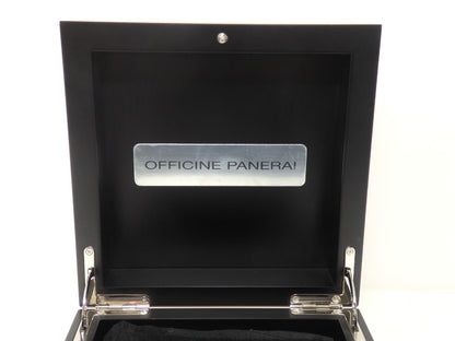 OFFICINE PANERAI Watch Box Case Storage Wood Empty Genuine Belt Booklets Bezel
