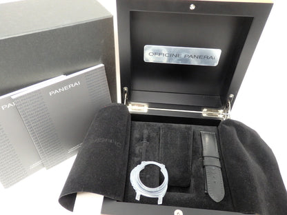 OFFICINE PANERAI Watch Box Case Storage Wood Empty Genuine Belt Booklets Bezel