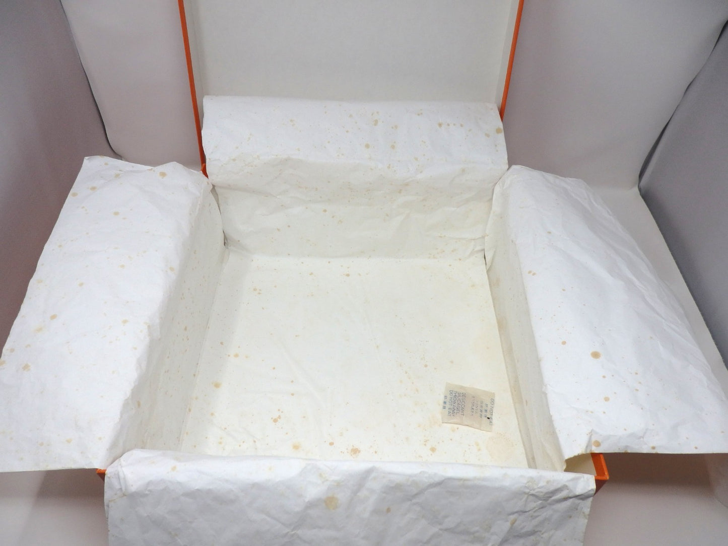 HERMES Orange Empty Storage Gift Box Birkin Kelly W/ Storage bag 34.5×34.5×14