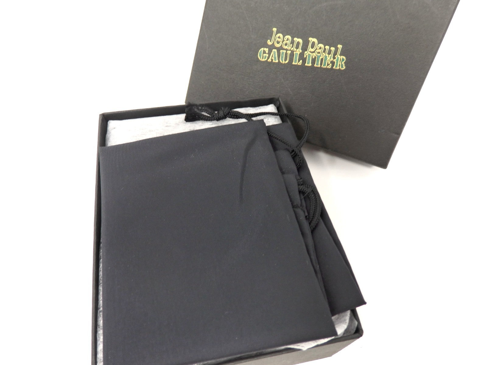 Jean Paul Gaultier Cigarette Case Black Croc Embossed Leather w/ Box Pouch RARE!