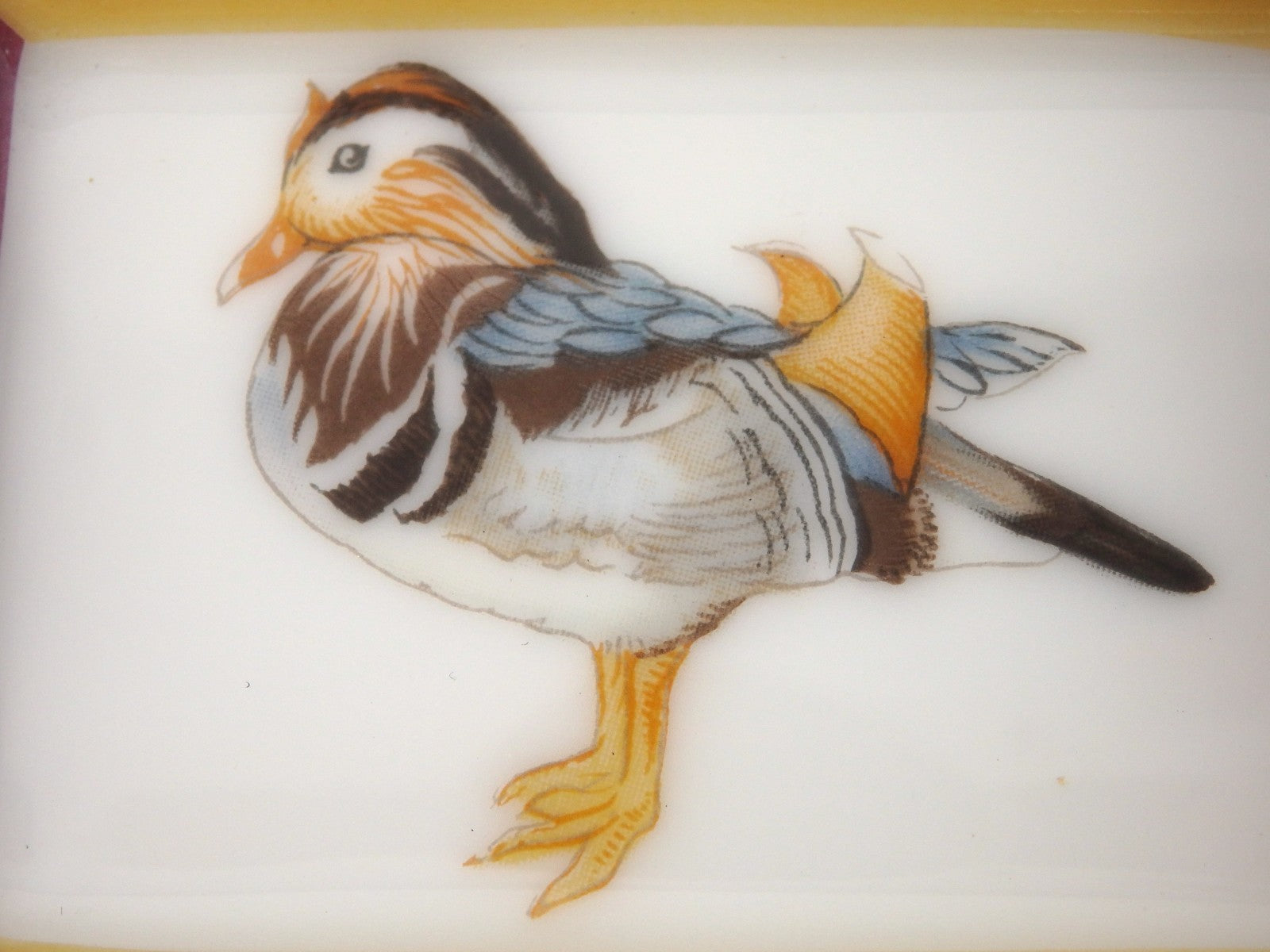 HERMES Mini Ashtray Set 4 Plate Change Tray Bird Pattern Porcelain Interior Box