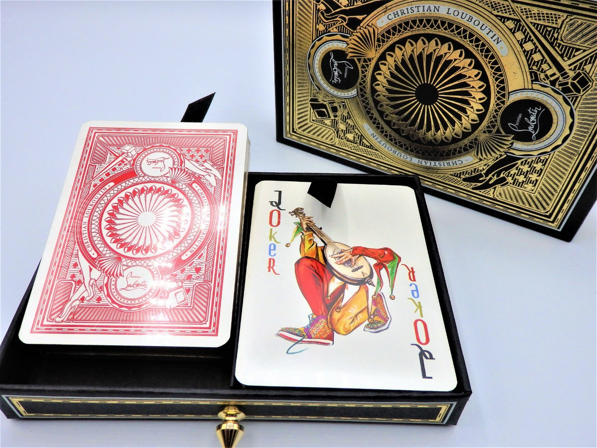 Christian Louboutin 2 Deck of Playing Cards Poker Game Sealed Luxury Box Gitt