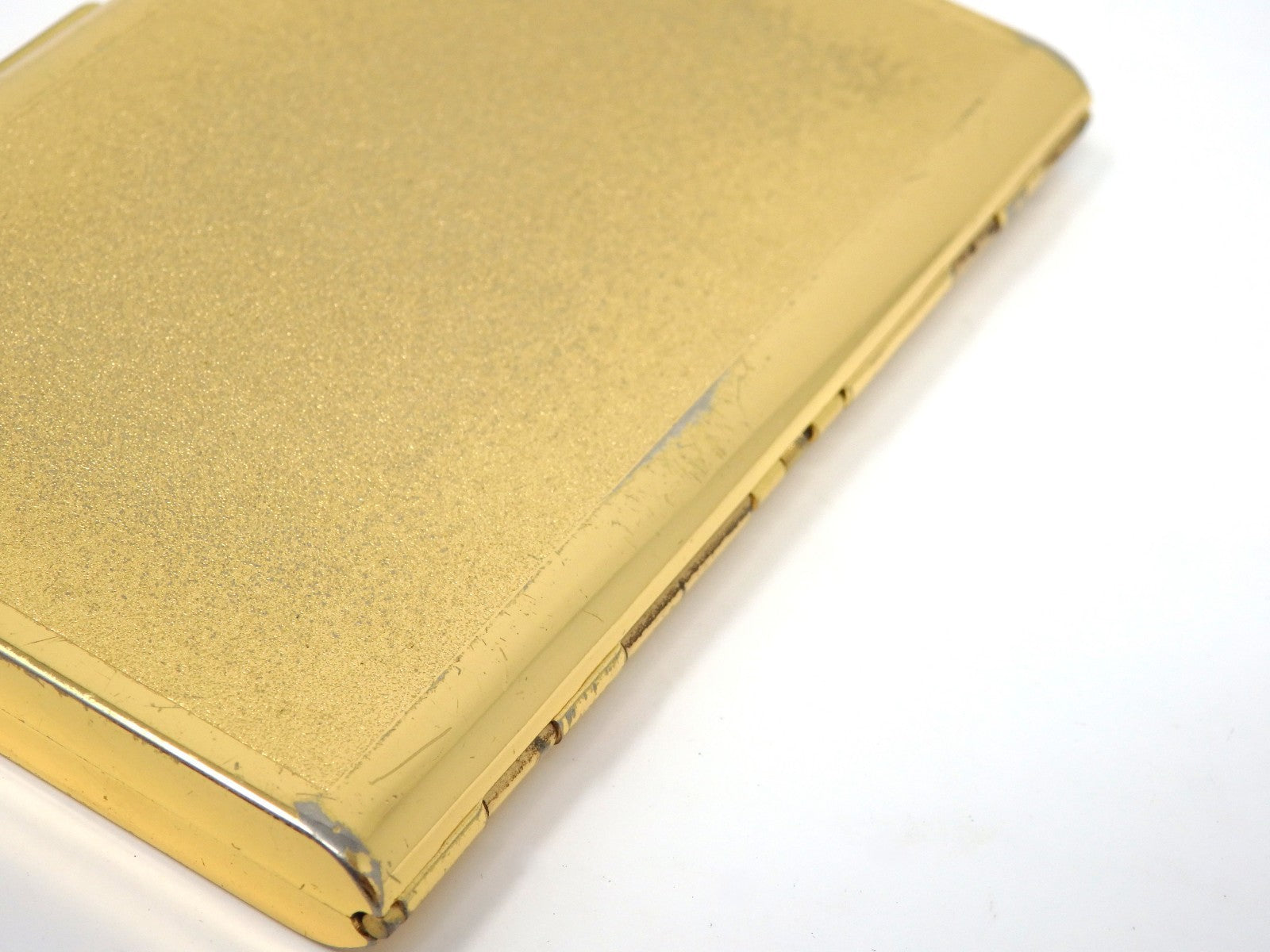 YVES SAINT LAURENT YSL Logo Vintage Cigarette Holder Card Case Gold Black Gray