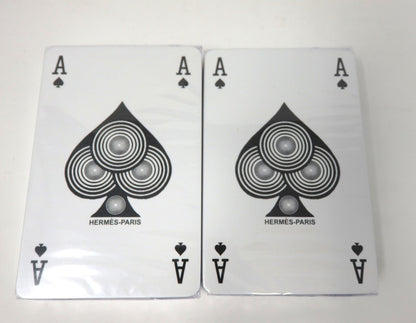 HERMES 2 Deck of Playing Cards Game Lithography Ecestor Horse Auth Sealed Gift