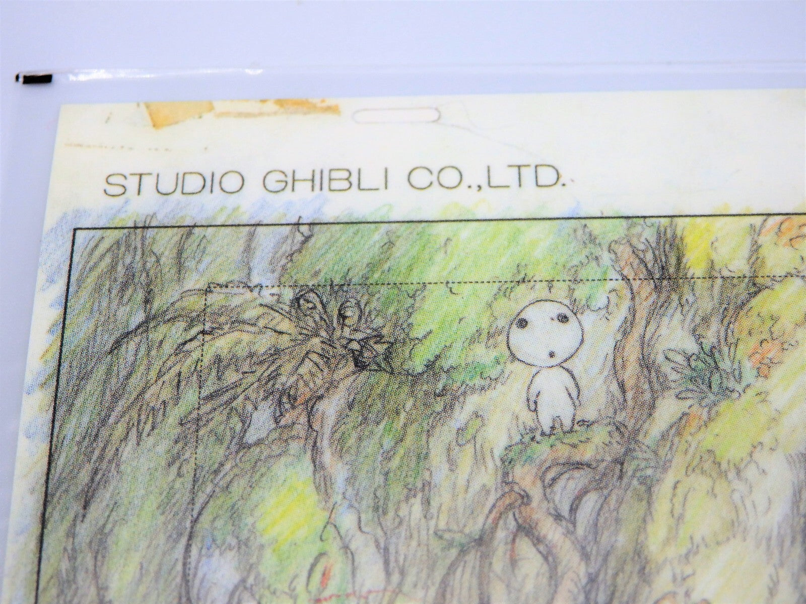 Studio Ghibli Princess Mononoke Double Postcard Original Picture Art Cel Layout