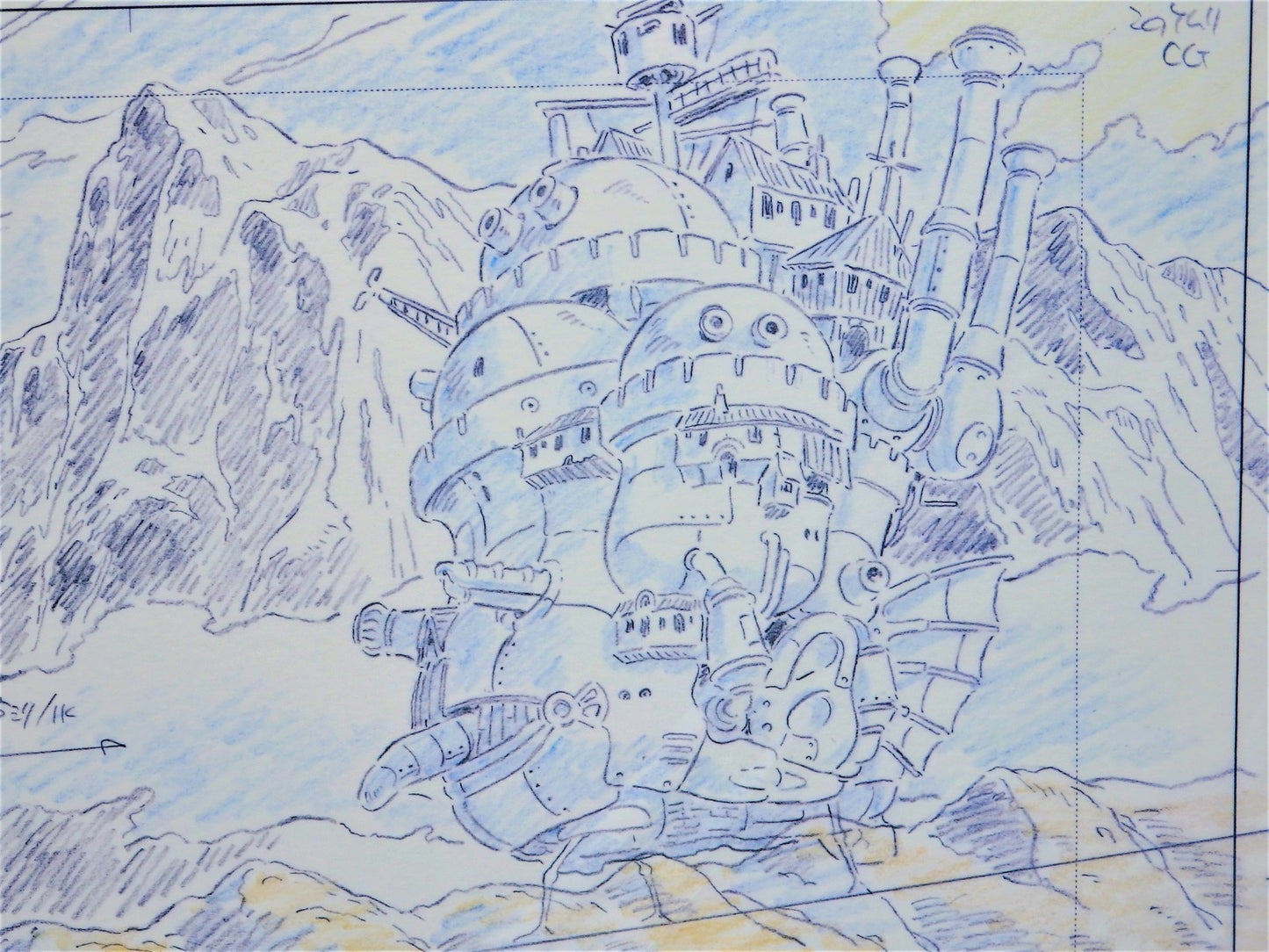 Studio Ghibli Howl's Moving Castle Replica Original Picture Art Cel Layout JPN