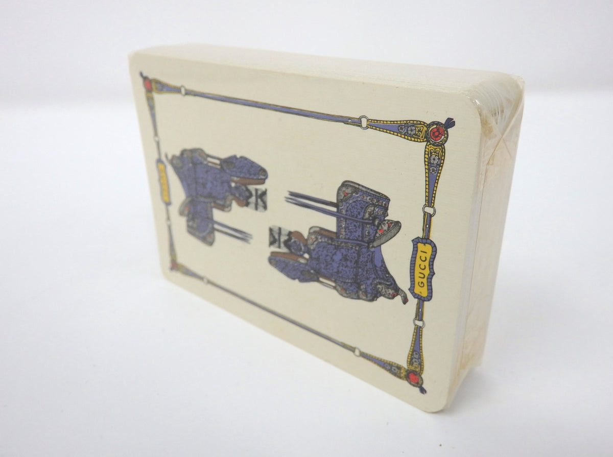 GUCCI Playing Cards 1deck Vintage Game Authentic Classic Horse saddle SEALED BOX