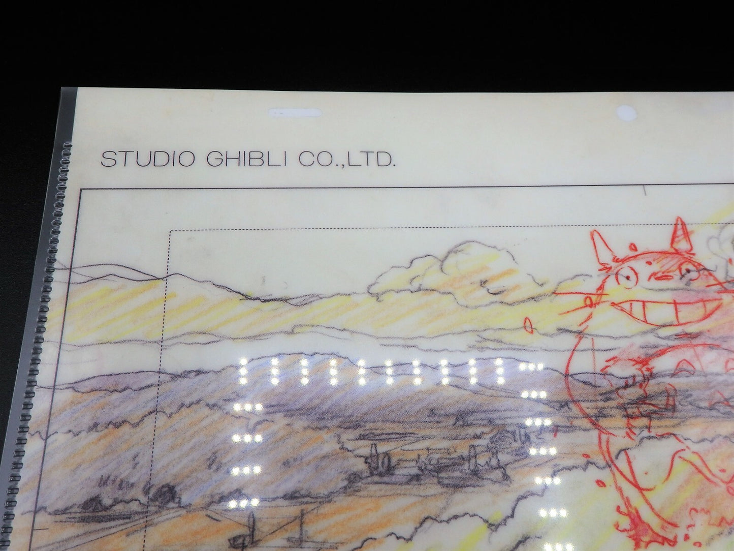 Studio Ghibli MY NEIGHBOR TOTORO Clear File A4 Art Cel Layout Exhibition Limited