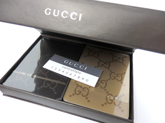 GUCCI 2 Deck Playing Cards Game Authe Classic Interlocking GG Logo Sealed w/ Box