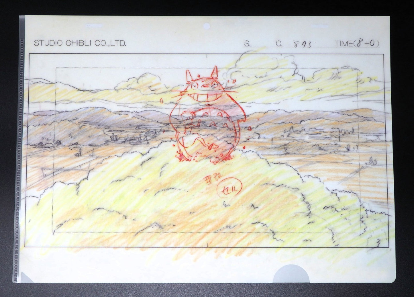 Studio Ghibli MY NEIGHBOR TOTORO Clear File A4 Art Cel Layout Exhibition Limited
