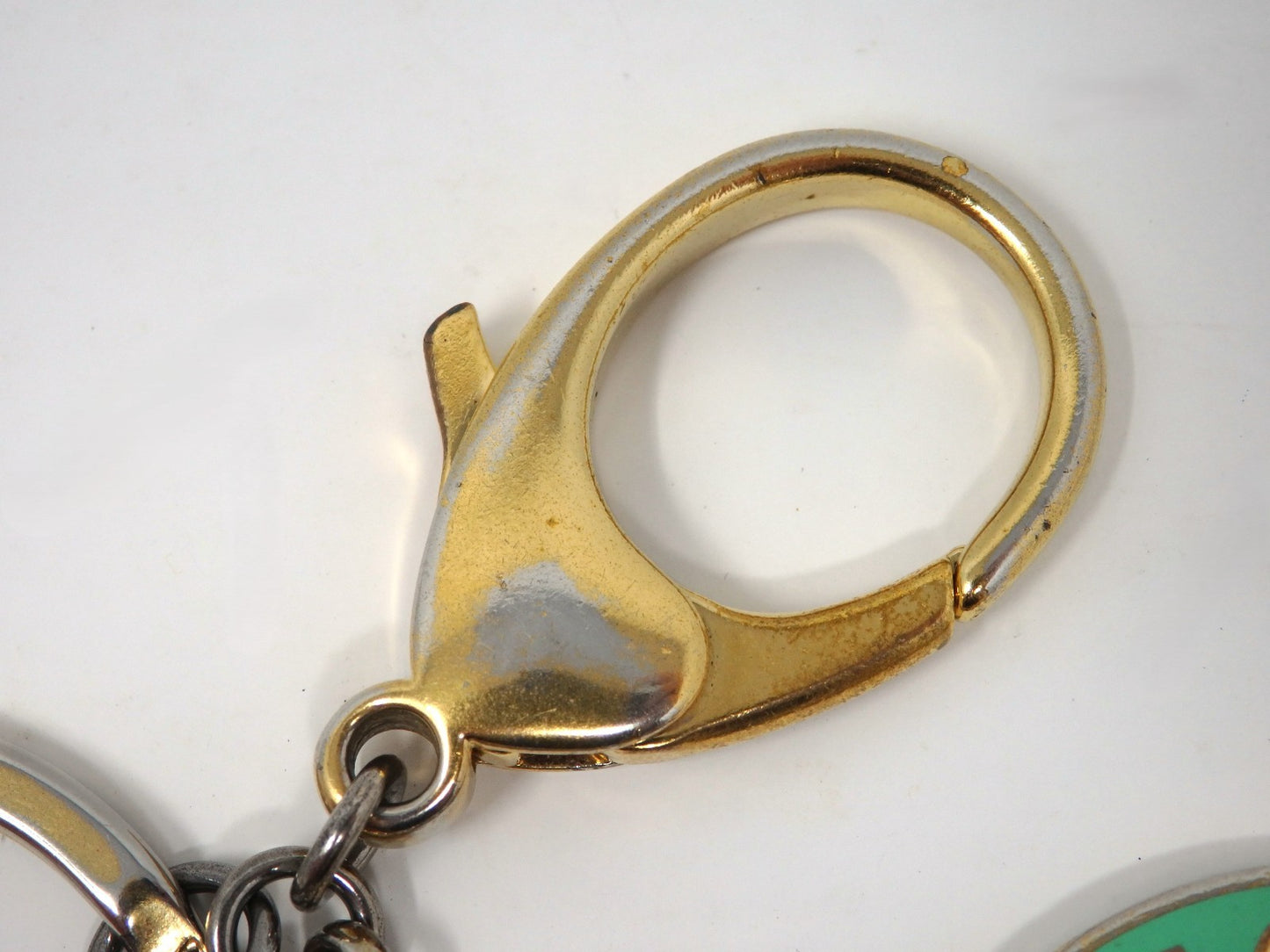 LOUIS VUITTON Porte Cles Looping Flower Bag Charm Key Ring Chain Pink Green Box
