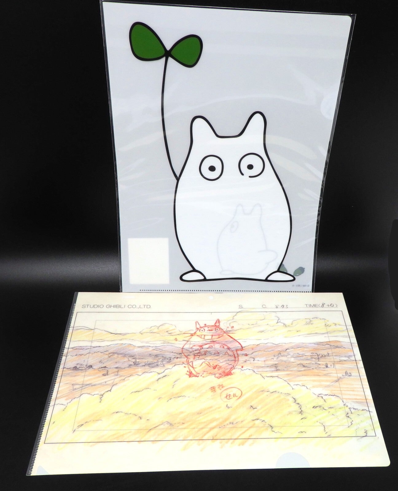 Studio Ghibli TOTORO Set of 2 Clear File A4 Art Cel Layout Exhibition Limited