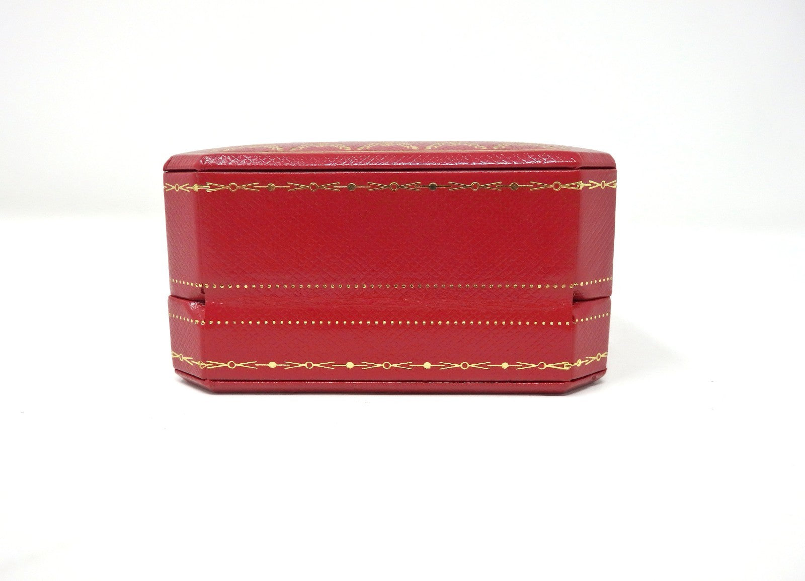 Cartier Double Wedding Band Pair Ring Presentation Box Red Empty w/ 2 Holders
