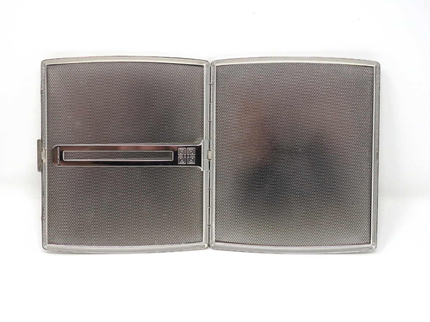 GIVENCHY Logo 4G Vintage Cigarette Holder Card Case Silver Color Beautiful Rare!