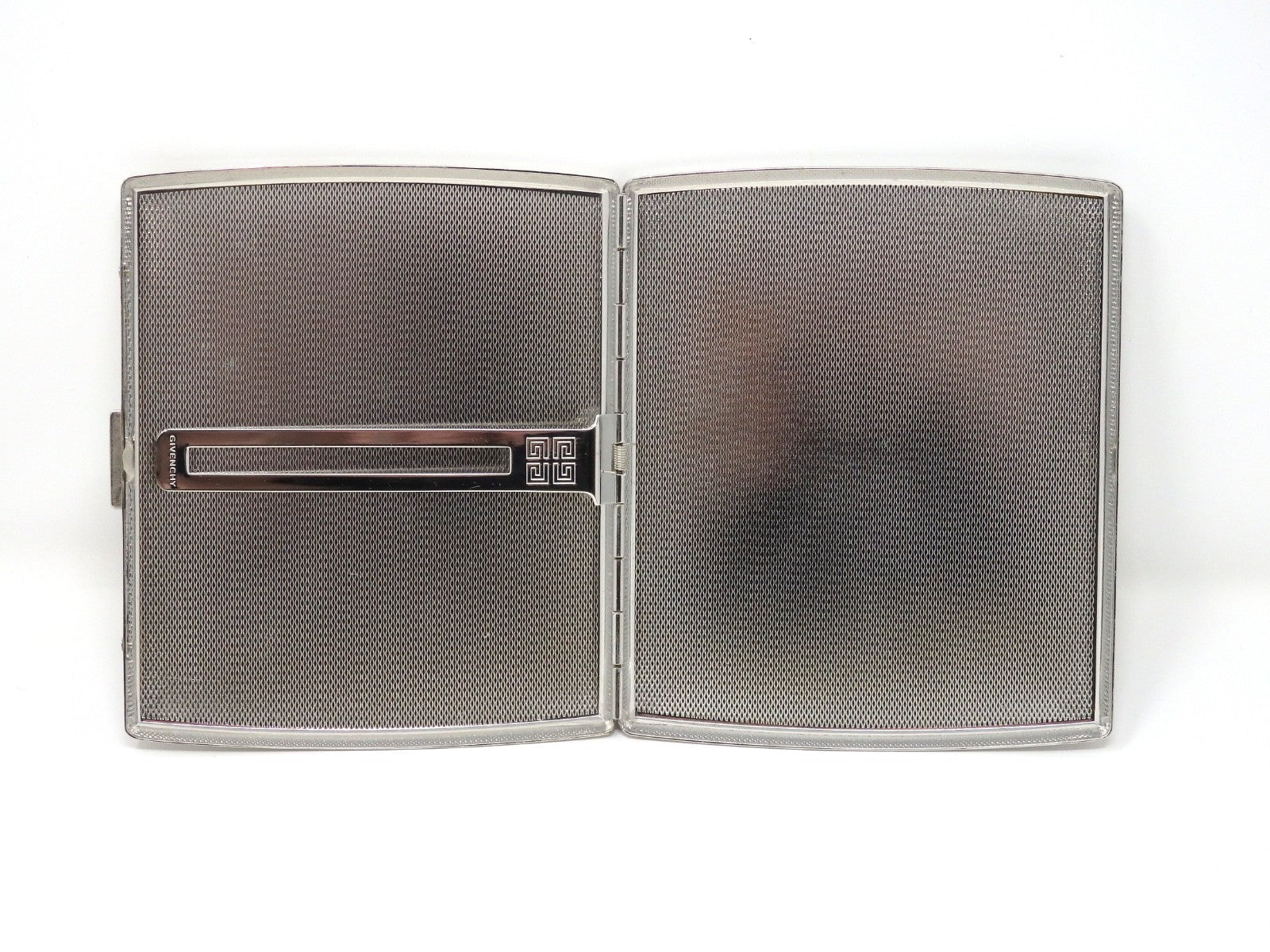 GIVENCHY Logo 4G Vintage Cigarette Holder Card Case Silver Color Beautiful Rare!